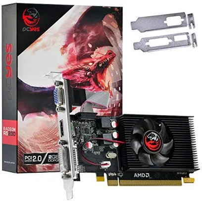 PLACA DE VIDEO AMD RADEON R5 230 2GB DDR3 64 BITS LOW PROFILE COM KIT INCLUSO | R$207