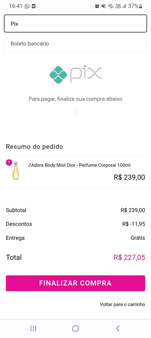 Imagem na descrição da promoção