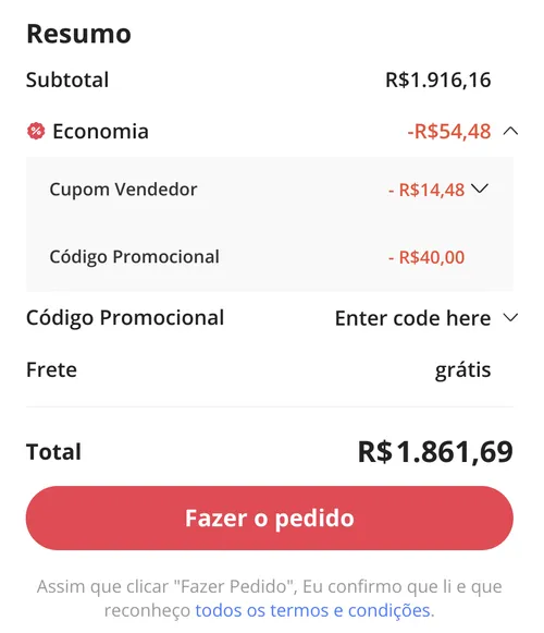 Imagem na descrição da promoção