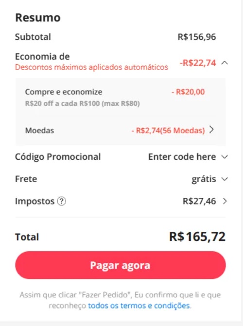 Imagem na descrição da promoção