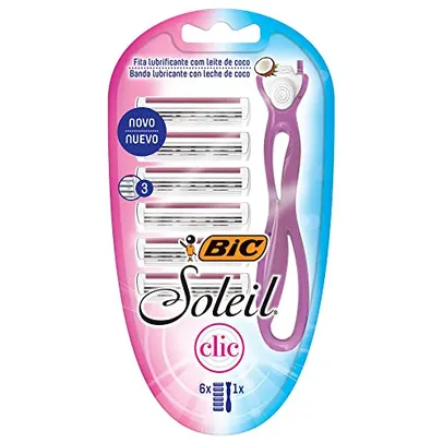 KIT 6 Aparelho BIC De Depilar Soleil Clic 3 Lâminas