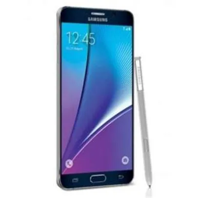 [PONTO FRIO]  Smartphone Samsung Galaxy Note 5 SM-N920G Preto com 32GB, Tela de 5.7’’, Câmera 16MP, 4G, Android 5.1 e Processador Octa-Core