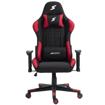 Cadeira Gamer SuperFrame Speed, Reclinável, Tecido, Preto e Vermelho