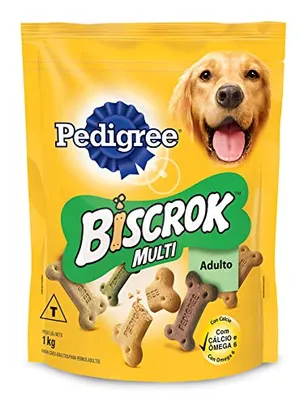 (PRIME) Biscoito Biscrok Pedigree 1kg Cães adultos | R$18