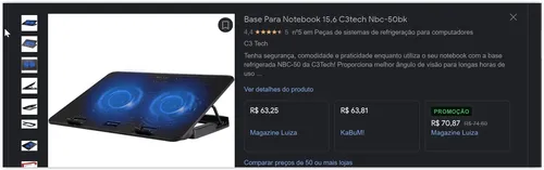 Imagem na descrição da promoção