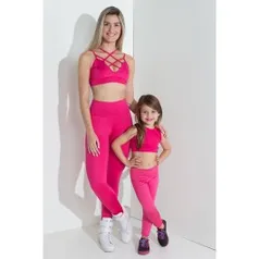 Kit com 5 (cinco) Leggings Infantis Cores Variadas (M) 