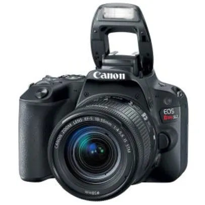[À VISTA] Câmera Digital Canon EOS Rebel SL2 DSLR 24.2 MP Full HD Wi-Fi Bluetooth R$2250