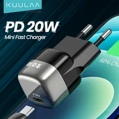 Carregador Kuulaa Super SI USB C 20W para Iphone - Internacional