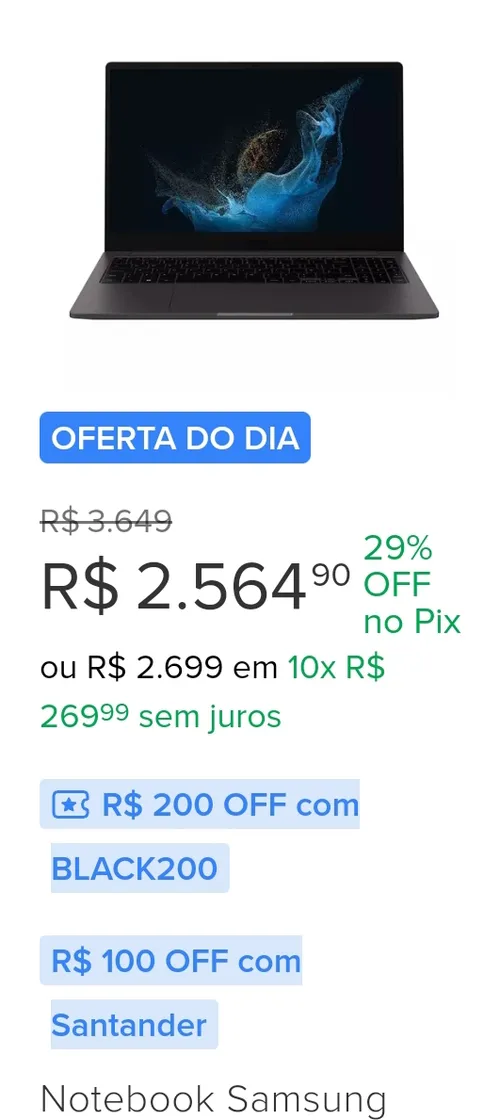 Imagem na descrição da promoção