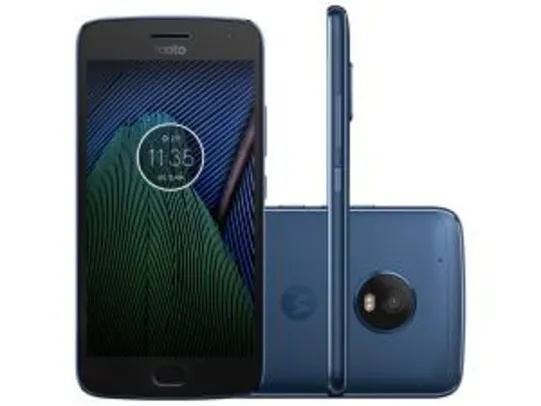 Smartphone Motorola Moto G5 Plus 32GB - Dual Chip Câm. 12MP + Selfie 5MP Tela 5.2” Full HD - Azul ou Ouro - R$795