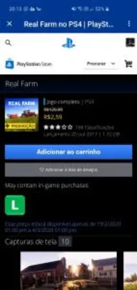 [PSN PLUS] Jogo Real Farm | R$3