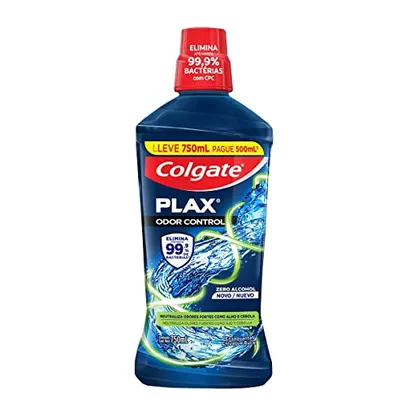 (REC) Colgate Plax Odor Control - Enxaguante Bucal, Embalagem Promocional, 750ml