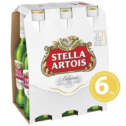 Cerveja Stella Artois Long Neck 330ml Pack - 6 unidades