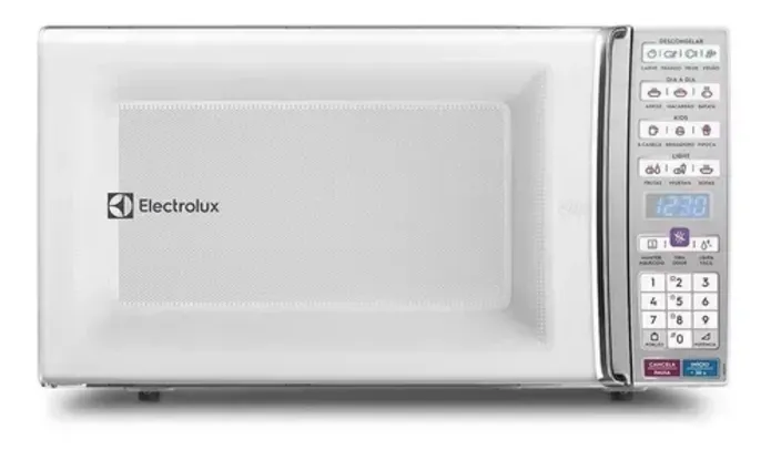 (ML+)Micro-ondas Electrolux de bancada Branco com Função Tira Odor e Manter Aquecido 34L MEO44 127v