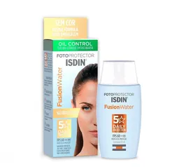 [Leve 2, R$60 cada] Protetor Solar Facial ISDIN Fusion Water 5 Stars S/Cor FPS 60 - 50ml