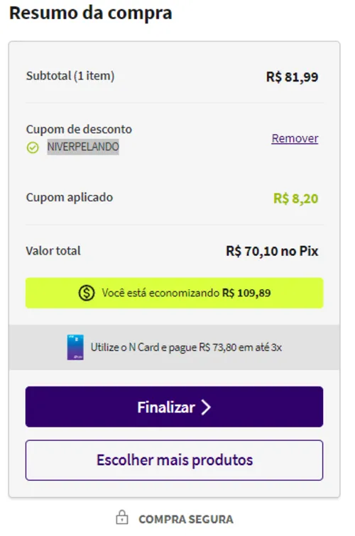 Imagem na descrição da promoção