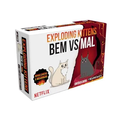 Galápagos, Exploding Kittens: Bem vs Mal, Jogo de Cartas para Amigos, 2 a 5 jogadores, 15 minutos por partida