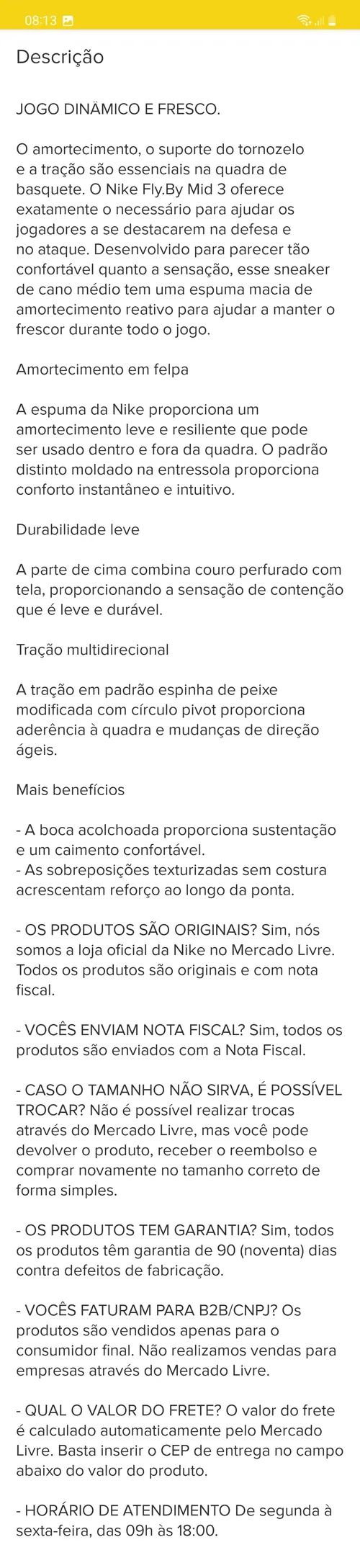 Imagem na descrição da promoção