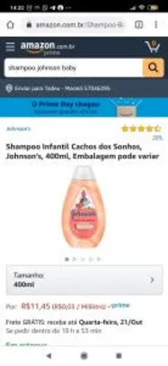 Shampoo Johnson Baby - Cachos dos Sonhos