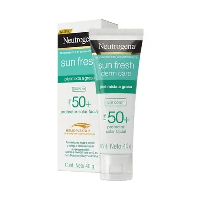 [REC] Neutrogena Sun Fresh Protetor Solar Facial Para Pele Oleosa Derm Care Sem Cor FPS 70, 40g