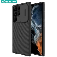 [Imposto Incluso] Nillkin-Capinha  à Prova de Choque com tampa da Câmera deslizante, Premium para Samsung Galaxy S24 Ultra, S23, S22, S21 Ultra 