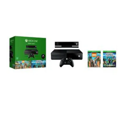 Console Xbox One 500GB Kinect + 2 Jogos Download via Xbox Live (Kinect Sports Rivals e ZooTycoon) por R$1799
