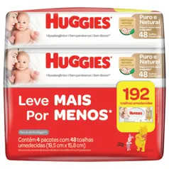 Lenços Umedecidos Huggies Pure Care Com 48 Unidades Leve 4 Pague 3