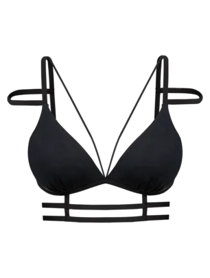 SUTIÃ TOP DE TIRAS - STRAPPY BRA PRETO | R$13