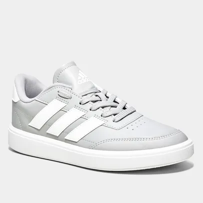 [1ª Compra] Tênis Adidas Courtblock Masculino, Cinza+Branco - Tamanhos 38 até 44