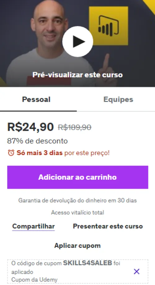 Imagem na descrição da promoção