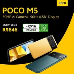 Versão Global | Poco M5 Smartphone 128gb 6gb Nfc Mtk Helio G99 Octa Core 90hz 6.58 