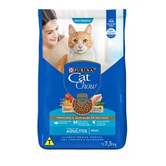 (REC) Purina Ração Gatos Adultos CAT CHOW Peixe 7,5kgs, Todos os Tamanhos