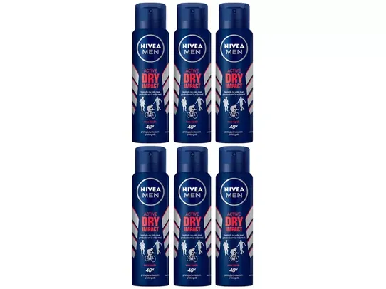 Kit Desodorante Nivea 6 Unidades Dry Impact