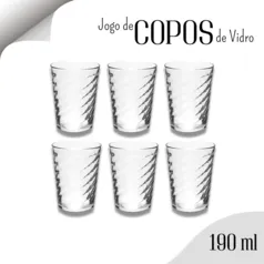 [R$1,54 MOEDAS/BR] Jogo De Copos De Vidro 190 Ml - Kit C/06 - Nybc #Aliexpress🇧🇷