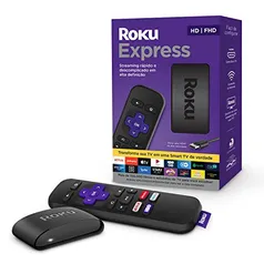 Roku Express, Streaming player Full HD e cabo HDMI - Preto