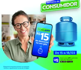 Gás de Cozinha 13kg com R$15 OFF no App Ultragaz