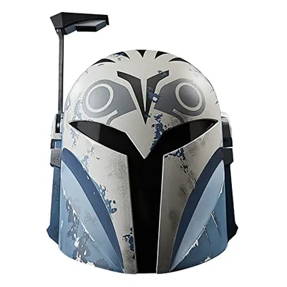 STAR WARS, Capacete Eletrônico The Black Series Especial Bo-Katan Kryze - F3909 - Hasbro, Branco, azul e preto