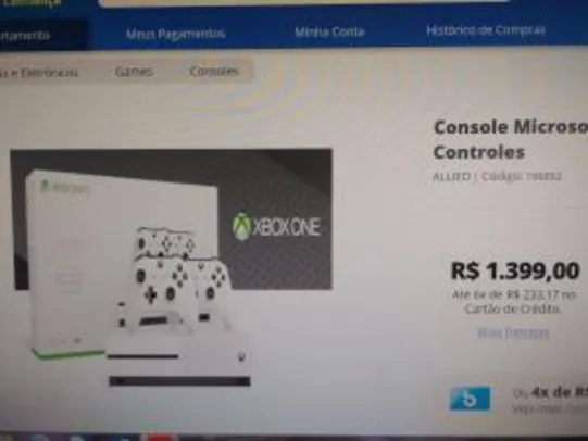 Xbox One S 1 TB com 2 controles Originais e com Nota Fiscal, produto Nacional | R$1099
