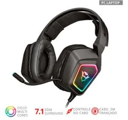 HEADSET GAMER TRUST GXT 450 BLIZZ 7.1 VIRTUAL MULTICOLOR | R$255