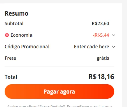 Imagem na descrição da promoção