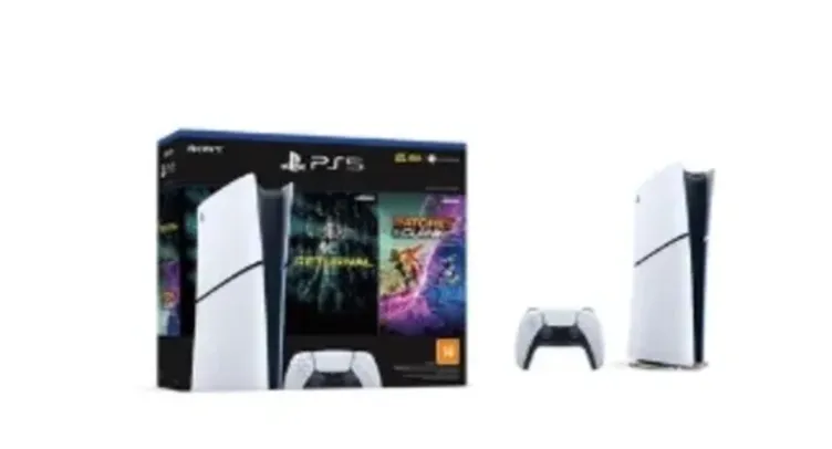 Console PlayStation 5 Slim, Edição Digital, Branco + 2 Jogos - 1000038914