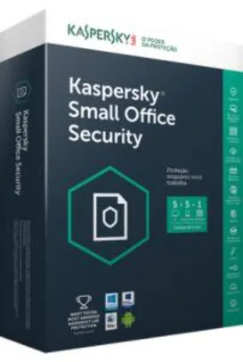 Kaspersky Small Office Security - 5 Desktops + 1 Servidor - 1 Ano | R$ 100
