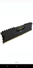 Memória Corsair Vengeance LPX, 8GB, 2400MHz, DDR4, CL16, Preto | R$ 260