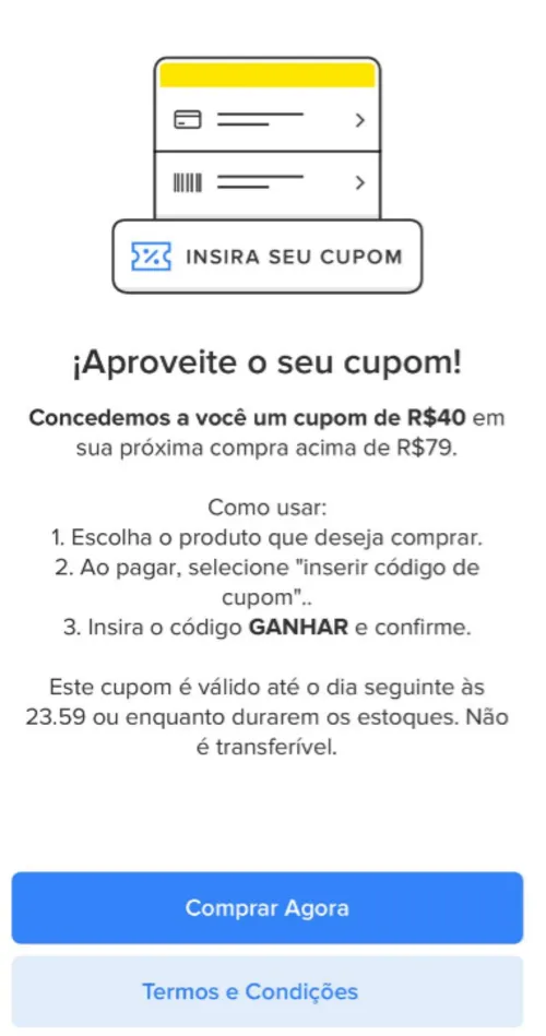 Imagem na descrição da promoção