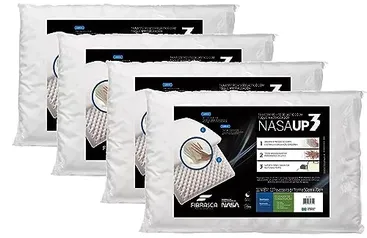 Kit 4 Peças Travesseiro Nasa Up 3 P/Fronhas