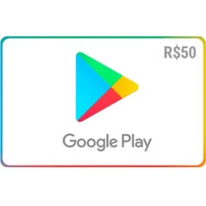 2 Gift Card Digital | Google Play com R$50 de recarga | R$80