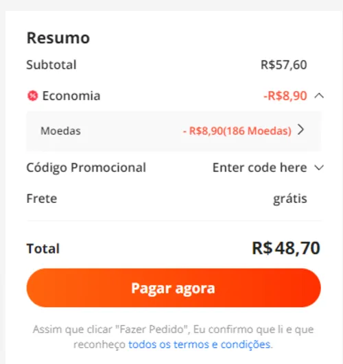 Imagem na descrição da promoção