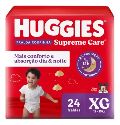 Huggies fralda supreme care disney baby XG 24 unidades