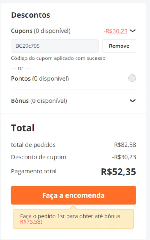 Imagem na descrição da promoção