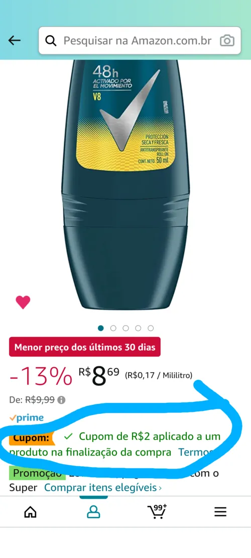 Imagem na descrição da promoção